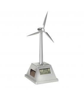 Ceas in forma de turbina cu panou solar
