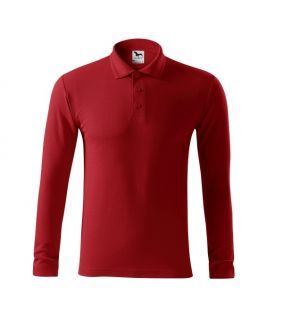 Bluza Polo Single J cu maneca lunga, textura tricou clasic