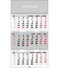 Calendar de perete triptic pliat