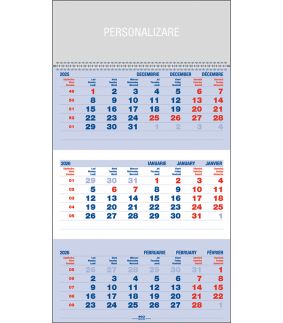 Calendar de perete triptic