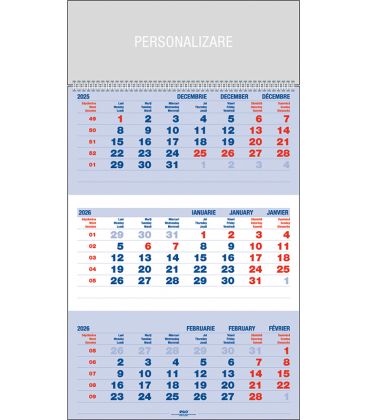Calendar de perete triptic
