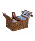 Coș de picnic din răchită pentru 4 persoane